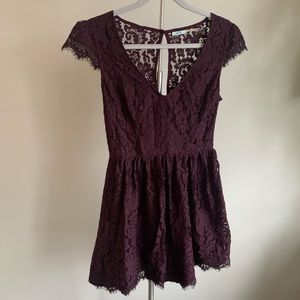 Kimchi Lace Maroon Dress. Size S